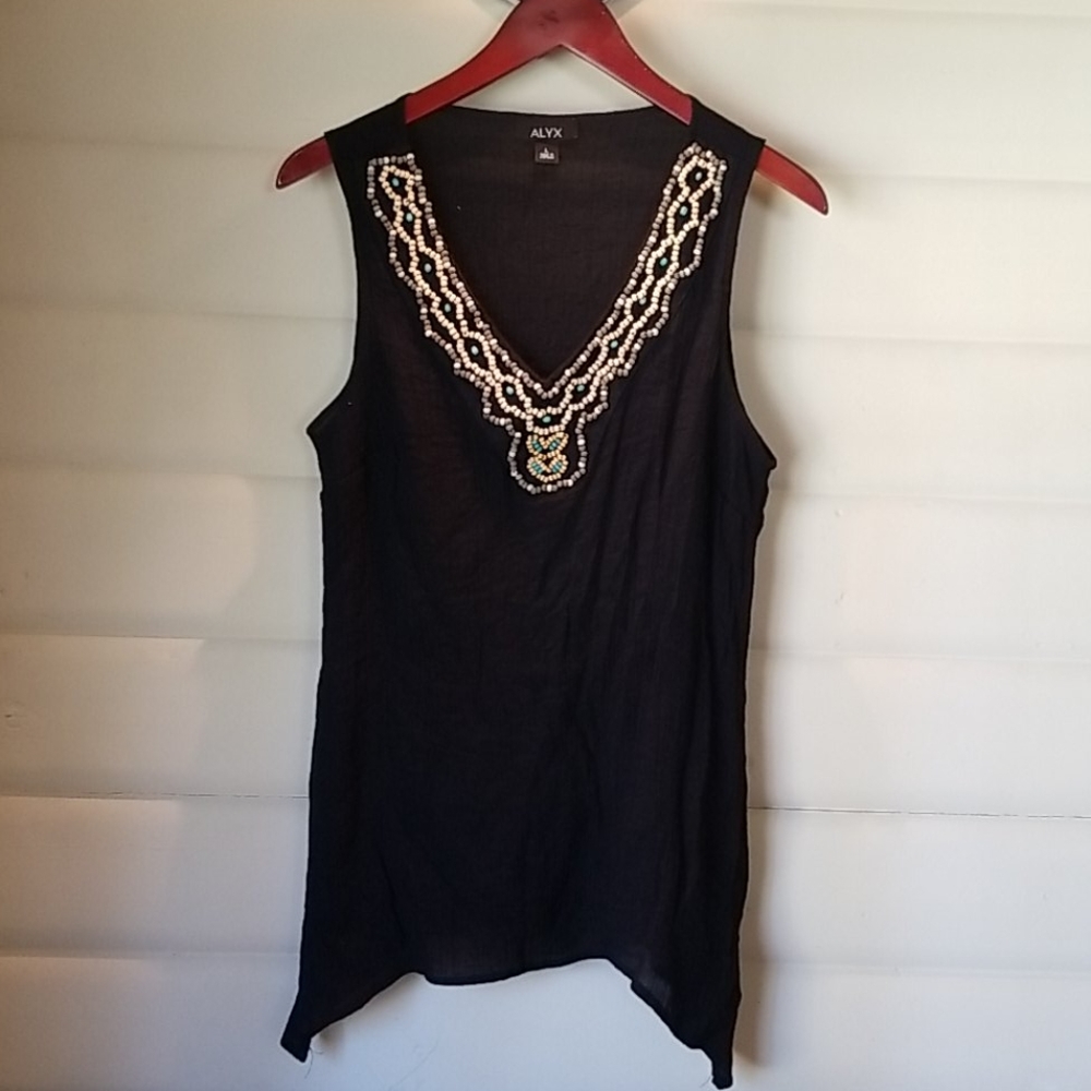 Beaded black blouse